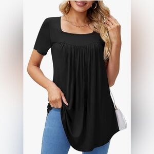 Chic Black Women's Tunic Top